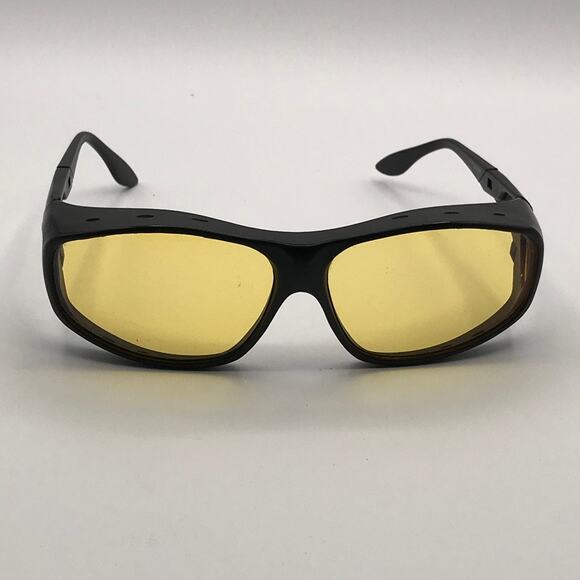 Polar Optics Sport Unisex FO-030 Square Fits Over Night Drivers Black and Yellow - Picture 1 of 7